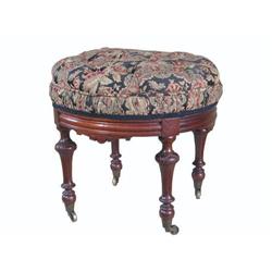 Antique Victorian Walnut Foot Stool #1238554