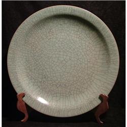 Ming Dyn. GeYao Porcelain Charger, c.1368-1644 #1264965