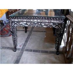 Rare Zitan Inlaid M P Antique Chinese Table #1265013