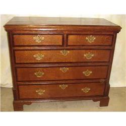 English 2 over 3 Oak and Mahogany Chest #1265043