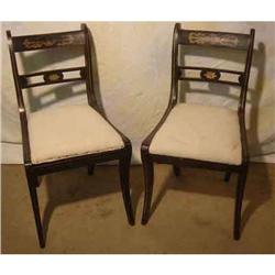 Pair of Painted Regency chairs  #1265050