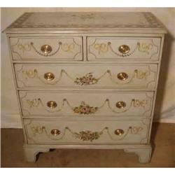 Paint Decorated 2 over 3 drawer chest #1265051