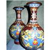 Image 1 : JAPANESE PAIR OF CLOISONNE VASES #1265213