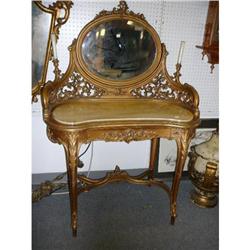 French Giltwood and Marble Vanity Dressing #1265257