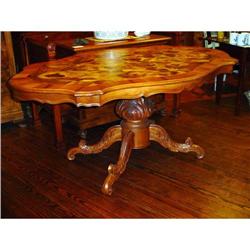 Italian pedestal dining table, late 1800's  #1265424