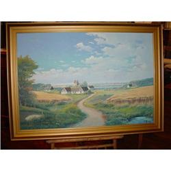 Painting oil on canv, Dutch landscape by Birke #1265428