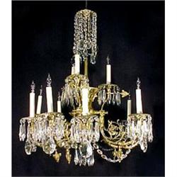 Antique Victorian Crystal Chandelier Cherubs #1265432