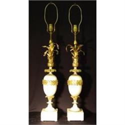 Gilt bronze table lamps  #1265542