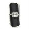 Image 1 : "E Color" Square Emerald Cut Diamond Ring #1265727