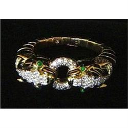 David Webb - 18K  Tiger Bracelet With Precious #1265737