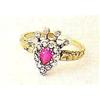 Image 1 : Antique Diamond and Ruby Crown Ring #1265875