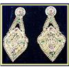 Image 1 : 21K GOLD BYZANTINE STYLE EARRINGS RUBY EMERALD #1265898