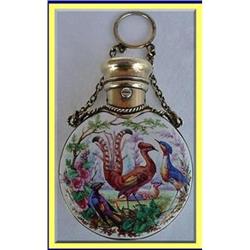 1800 ENGLISH PERFUME BOTTLE HP ENAMEL PORTRAIT #1265909