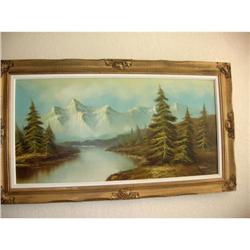 SIGNED OIL ON CANVAS LANDSCAPE PAINTING #1265925