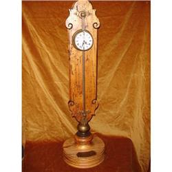 German  Saw  Clock on wooden standard  #1265929