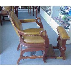 Victorian Goose Neck Barber Chair C. 1880 #1265937