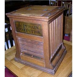 J. & P. COATS OAK SPOOL CABINET C. 1880 #1265946