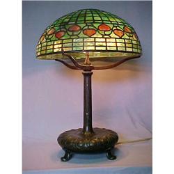 TIFFANY...Lamp with cut glass Shade #1265954