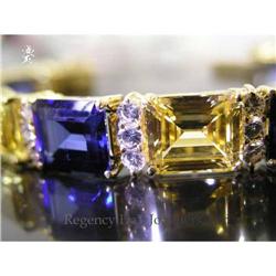 RHJ Bracelet w/ CZs & Synthetic Sapphires #1291860