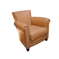 French Art Deco Leather Club Chair #1291877