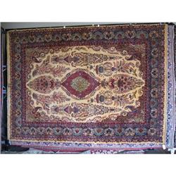 13' x 9'5" 1950's Qum Persian Oriental Rug #1291950