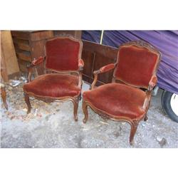 Pair of French Louis 15 st. Armchairs c.1900 #1291967