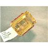 Image 1 : Vinateg 50ct Citrine & Ruby 14k Y Gold Ring #1292040