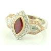 Image 1 : 1.22ct Burmese Ruby & Diamonds 14k Gold Ring #1292122