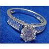 Image 1 : 1.60 CT  DIAMOND SOLITAIRE W/BAGUETTES RING 14K#1292147