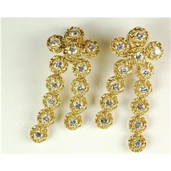 IMPORTANT 18K GOLD DIAMOND EARRINGS 4.25 #1292187