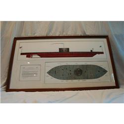 ORIGINAL Drawing U.S.S. MONITOR CIVIL WAR #1292189