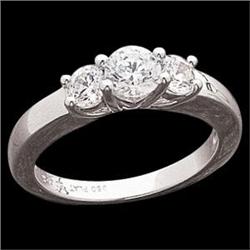 WhiteGold 3 Diamond Wedding Band 1 CARAT! #1292192