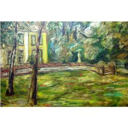 Rare Paul Maze Painting, House's Garden #1292252