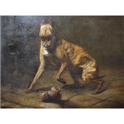 Famous Walter Hunt Oil Painting, "The Dog"  #1292255