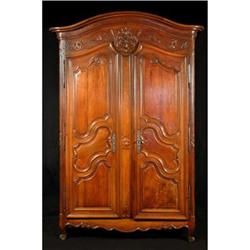 18th C. French walnut Armoire de Mariage #1292277