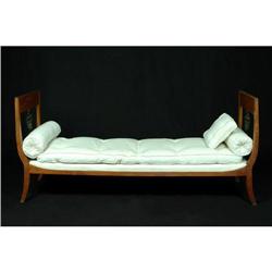 19th C. walnut Empire daybed #1292280