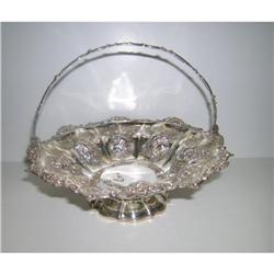 Sterling Silver Large Early Victorian Basket #1292319