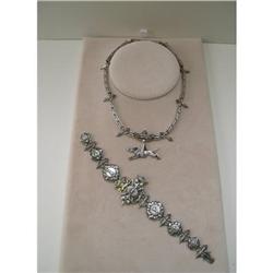 Sterling Silver Necklace and Bracelet: #1292322
