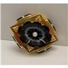 Image 1 : Victorian 15 ct. Gold Agate Flower & Pearl #1292340