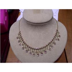 Victorian Aquamarine Peridot  Pink necklace #1292342