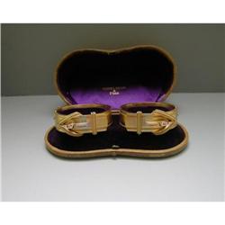 Victorian Pair of 15 Ct. Gold Arrow Bangle #1292369