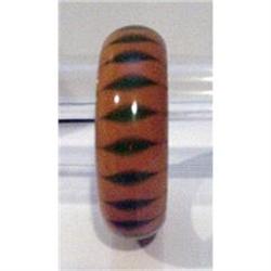 Bakelite WIDE Green and Orange Bowtie Bracelet #1292383