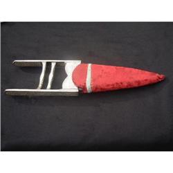 Moghul silver Katar with inlaid silver #1292408