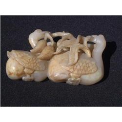 Qing period large white jade carving with 3 #1292441
