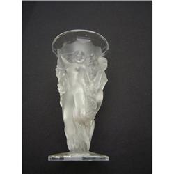 Large art glass vase with 3 nude women #1292446