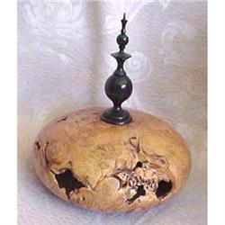 Turned buckeye wood spirit vessle by Bernson #1292448