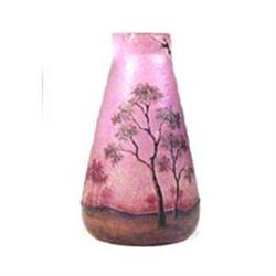 Antique Daum Nancy Miniature Cameo Vase Art #1292494