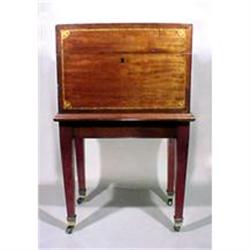 Antique Wood Cellaret Chest on Stand Furniture #1292500