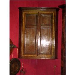  GEORGE 111 OAK HANGING CORNER CUPBOARD #1292553
