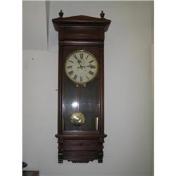 WATERBURY NO 21 WALL REGULATOR CLOCK #1292556
